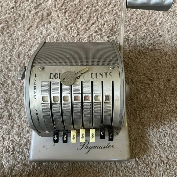 Vintage Paymaster Cash Register Series  X-900 With Key - Picture 7 of 7